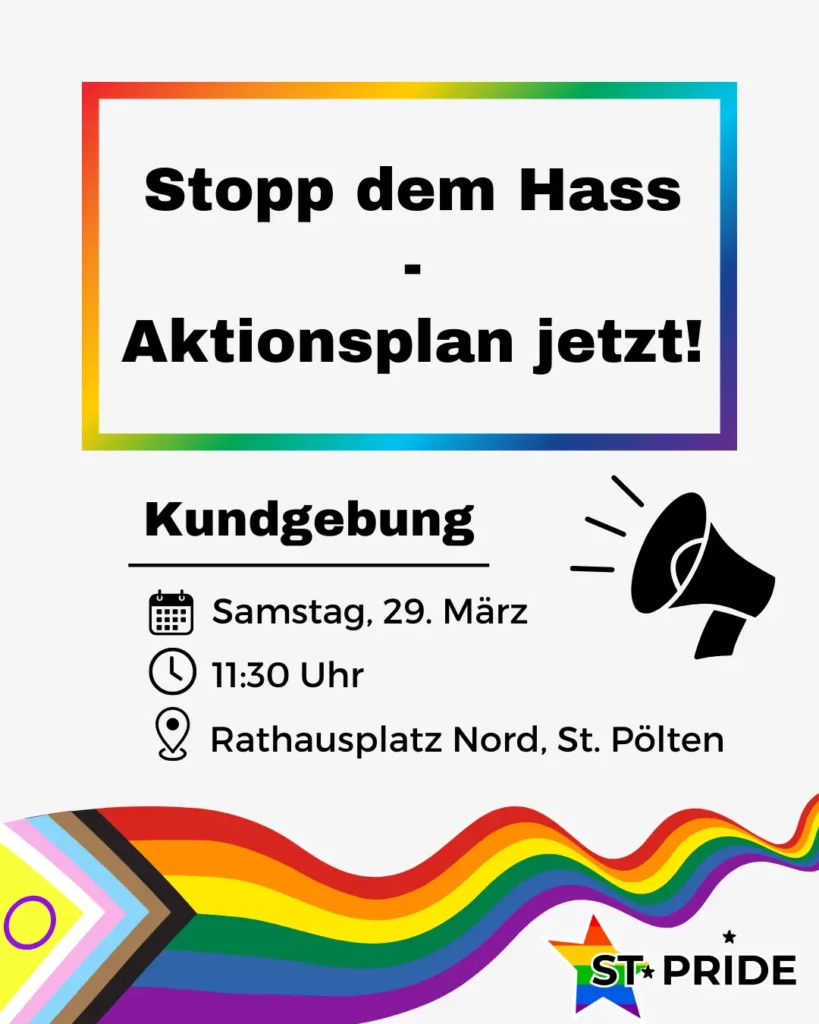 St.pride demo st.poelten aktionsplan gegen hass