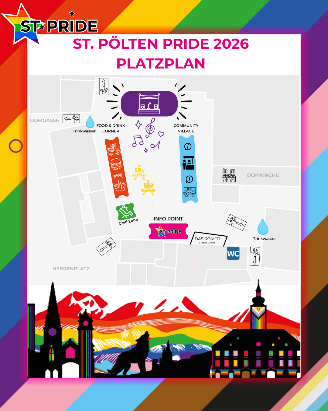 St. Pölten PRIDE 2026 Platzplan